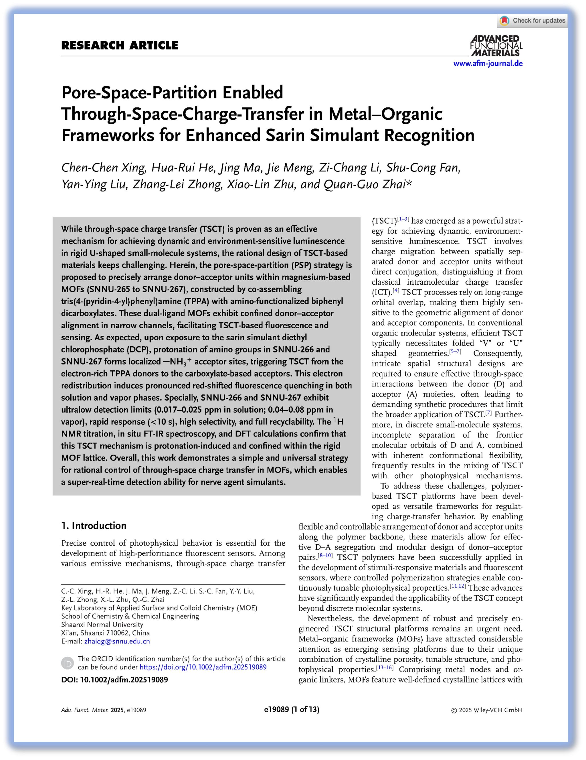 溶液化学与功能材料团队在学术期刊Adv. Funct. Mater.上发表研究成果（2025-10-14）