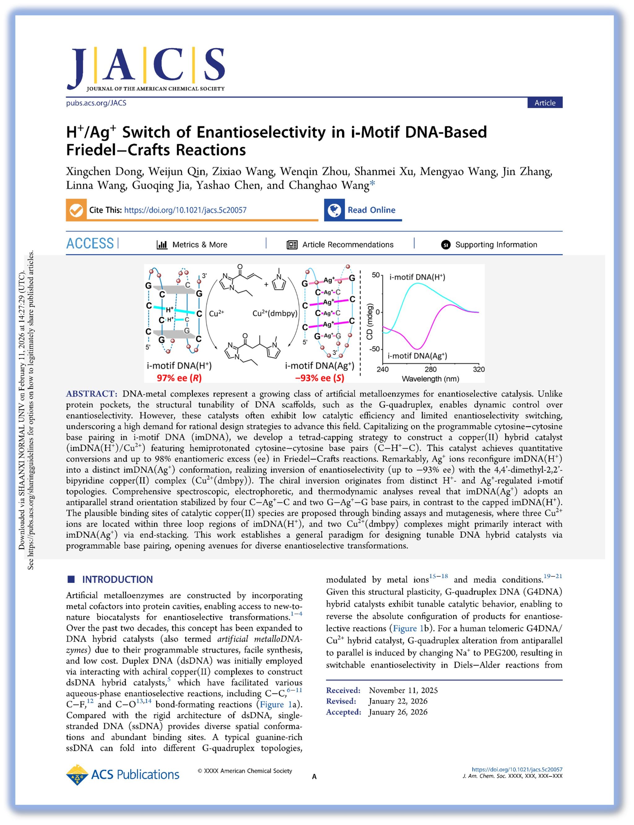 功能材料表界面化学团队在J. Am. Chem. Soc.上发表研究成果（2026-2-11）